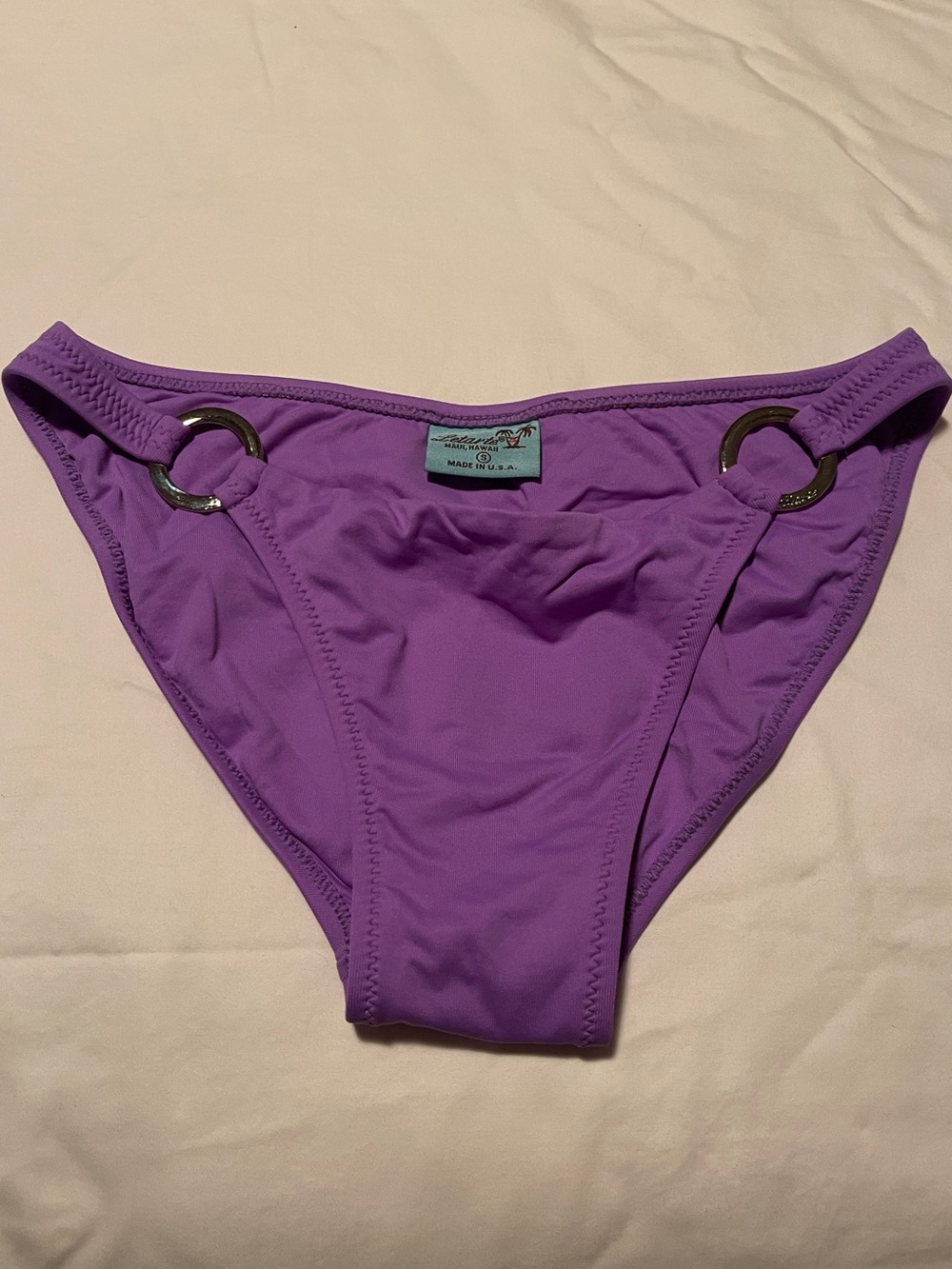 Letarte Swim Wear Purple Bikini Bottom Size:Small